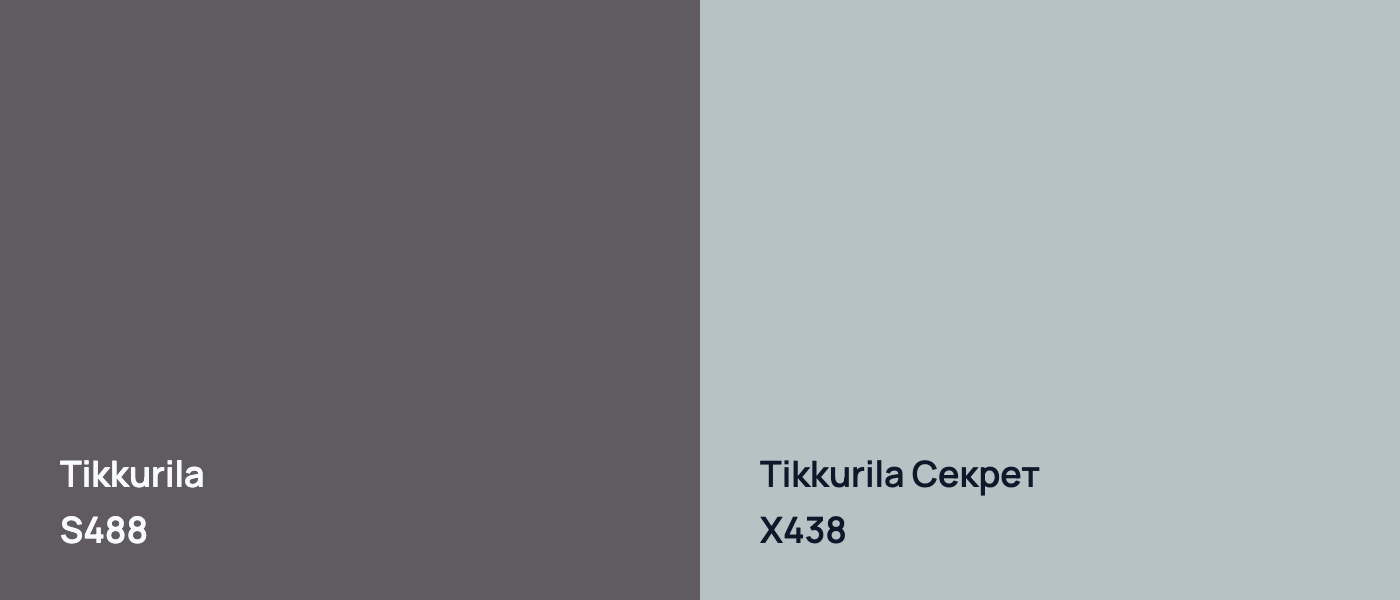 Tikkurila  S488 vs Tikkurila Секрет X438