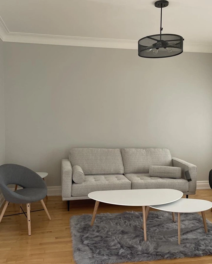 benjamin-moore OC-27 Balboa Mist в интерьере фото