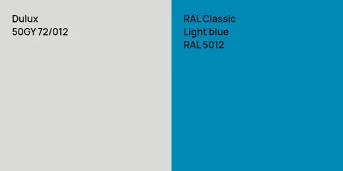 50GY 72/012 null vs RAL 5012  Light blue