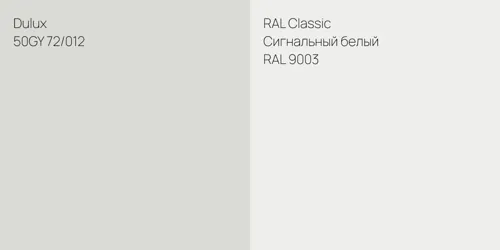 50GY 72/012 null vs RAL 9003 Сигнальный белый