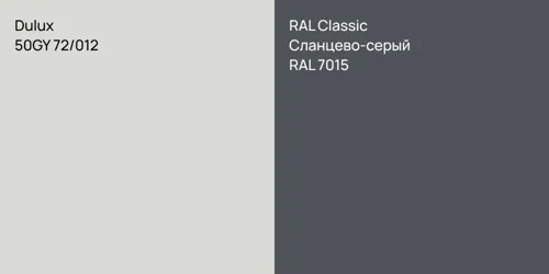 50GY 72/012 null vs RAL 7015 Сланцево-серый