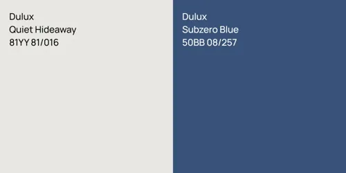 81YY 81/016 Quiet Hideaway vs 50BB 08/257 Subzero Blue