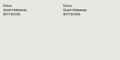 81YY 81/016 Quiet Hideaway vs 81YY 81/016 Quiet Hideaway
