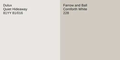 81YY 81/016 Quiet Hideaway vs 228 Cornforth White