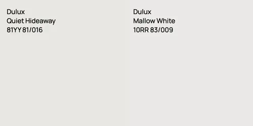 81YY 81/016 Quiet Hideaway vs 10RR 83/009 Mallow White