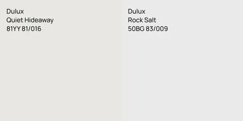 81YY 81/016 Quiet Hideaway vs 50BG 83/009 Rock Salt