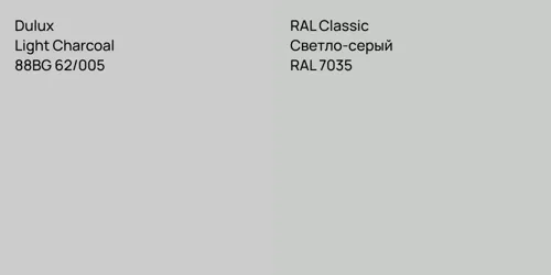 88BG 62/005 Light Charcoal vs RAL 7035 Светло-серый