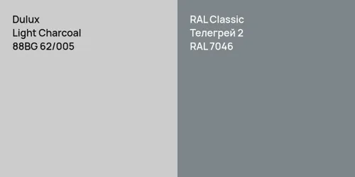 88BG 62/005 Light Charcoal vs RAL 7046 Телегрей 2