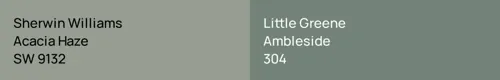 SW 9132 Acacia Haze vs 304 Ambleside