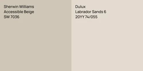 SW 7036 Accessible Beige vs 20YY 74/055 Labrador Sands 6