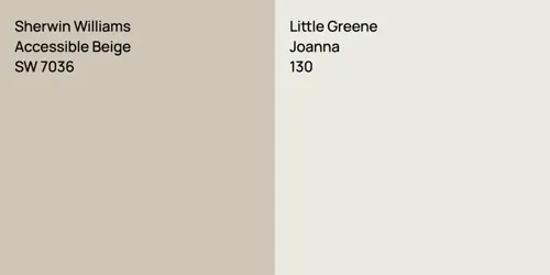 SW 7036 Accessible Beige vs 130 Joanna