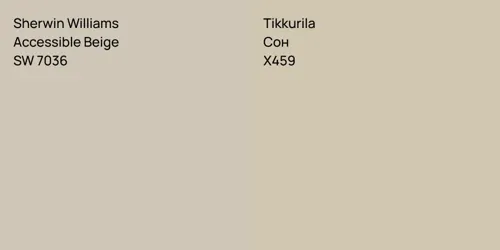 SW 7036 Accessible Beige vs X459 Сон
