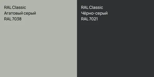 RAL 7038 Агатовый серый vs RAL 7021 Чёрно-серый
