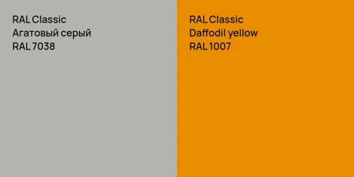 RAL 7038 Агатовый серый vs RAL 1007  Daffodil yellow