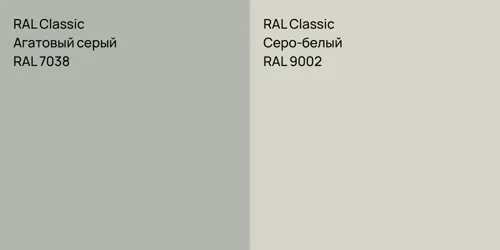 RAL 7038 Агатовый серый vs RAL 9002 Серо-белый