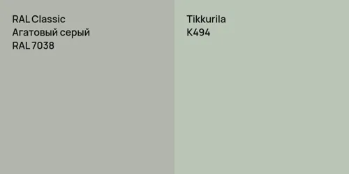 RAL 7038 Агатовый серый vs K494 