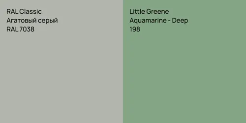 RAL 7038 Агатовый серый vs 198 Aquamarine - Deep