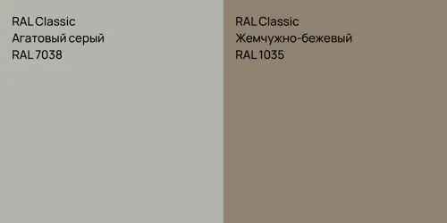 RAL 7038 Агатовый серый vs RAL 1035 Жемчужно-бежевый