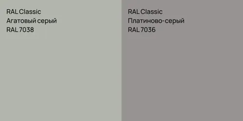 RAL 7038 Агатовый серый vs RAL 7036 Платиново-серый