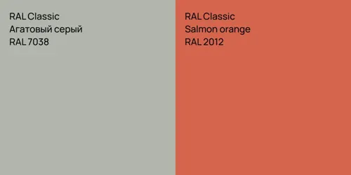 RAL 7038 Агатовый серый vs RAL 2012  Salmon orange
