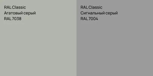 RAL 7038 Агатовый серый vs RAL 7004 Сигнальный серый