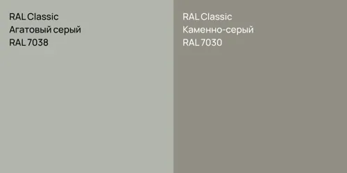 RAL 7038 Агатовый серый vs RAL 7030 Каменно-серый