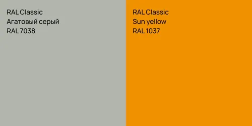 RAL 7038 Агатовый серый vs RAL 1037 Sun yellow
