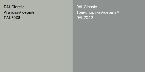 RAL 7038 Агатовый серый vs RAL 7042 Транспортный серый А