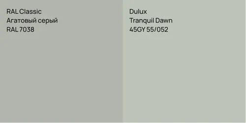 RAL 7038 Агатовый серый vs 45GY 55/052 Tranquil Dawn