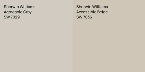 SW 7029 Agreeable Gray vs SW 7036 Accessible Beige