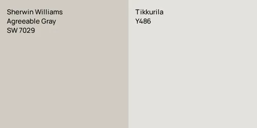 SW 7029 Agreeable Gray vs Y486 null