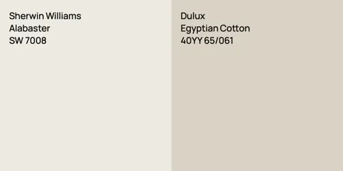 SW 7008 Alabaster vs 40YY 65/061 Egyptian Cotton