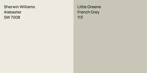 SW 7008 Alabaster vs 113 French Grey
