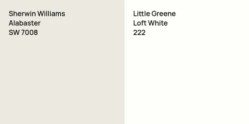 SW 7008 Alabaster vs 222 Loft White