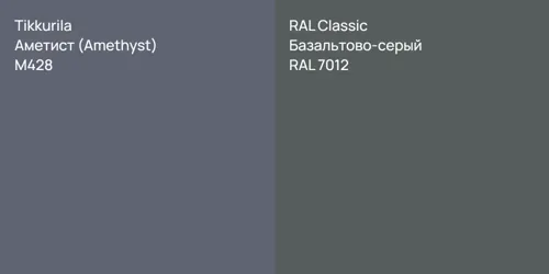 M428 Аметист (Amethyst) vs RAL 7012 Базальтово-серый
