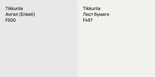 F500 Ангел (Enkeli) vs F497 Лист бумаги