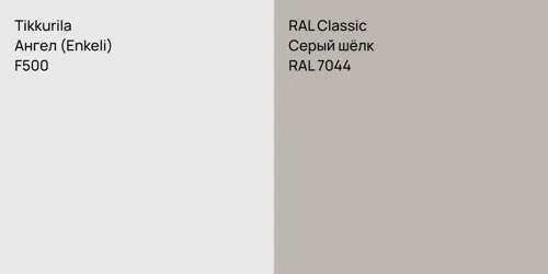 F500 Ангел (Enkeli) vs RAL 7044 Серый шёлк