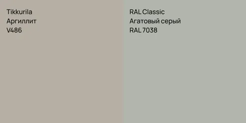 V486 Аргиллит vs RAL 7038 Агатовый серый