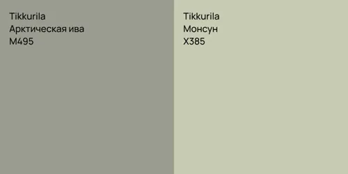 M495 Арктическая ива vs X385 Монсун