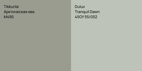 M495 Арктическая ива vs 45GY 55/052 Tranquil Dawn