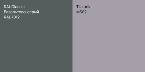 RAL 7012 Базальтово-серый vs M502 