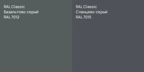 RAL 7012 Базальтово-серый vs RAL 7015 Сланцево-серый