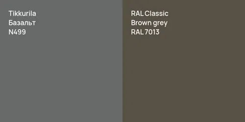 N499 Базальт vs RAL 7013  Brown grey