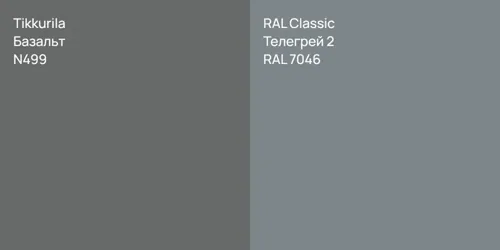 N499 Базальт vs RAL 7046 Телегрей 2