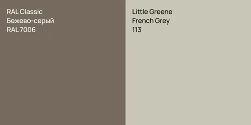 RAL 7006 Бежево-серый vs 113 French Grey