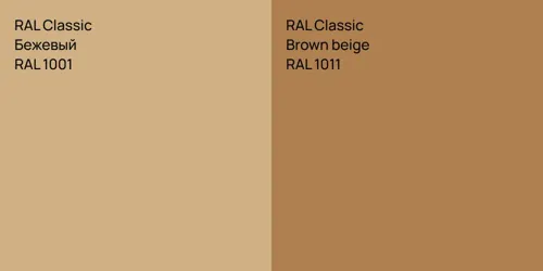 RAL 1001 Бежевый vs RAL 1011  Brown beige