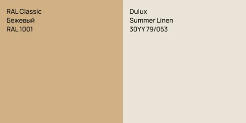RAL 1001 Бежевый vs 30YY 79/053 Summer Linen
