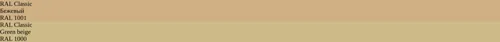 RAL 1001 Бежевый vs RAL 1000  Green beige