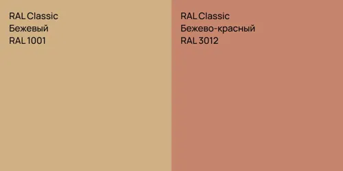 RAL 1001 Бежевый vs RAL 3012 Бежево-красный