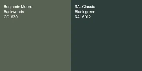 CC-630 Backwoods vs RAL 6012  Black green